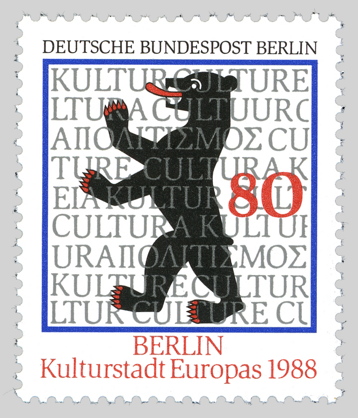 Sonderbriefmarke Berlin - Kulturstadt Europas 1988