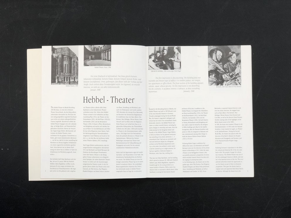 Extracts from "tanz.musik.theater HEBBEL“ (2000) 