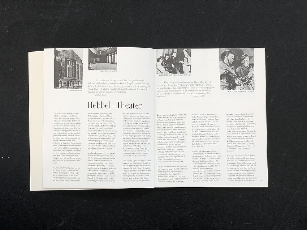 Extracts from "tanz.musik.theater HEBBEL“ (2000) 